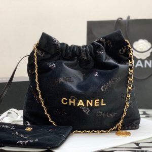 kaufen schwarze CHANEL 22 Tasche