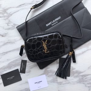 KAUFEN MONOGRAM CHAIN WALLET IN CROCODILE EMBOSSED  LEATHER TASCHE SHINY