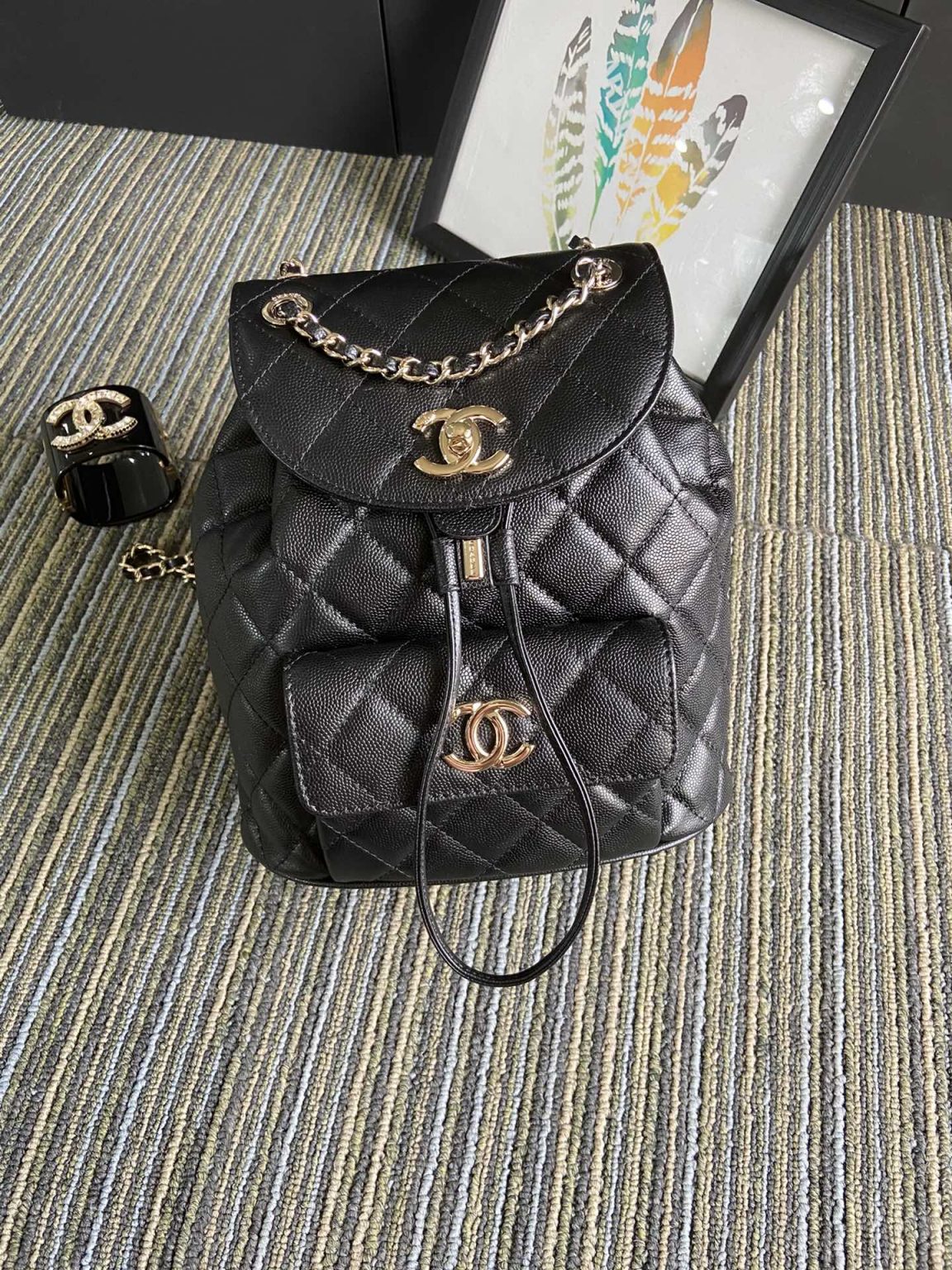 kaufen Chanel pattern Backpack Tasche - Image 8
