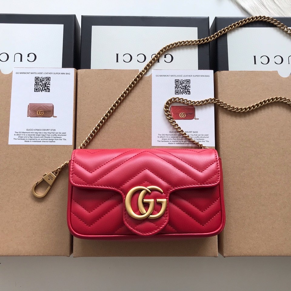 Kaufen GG Marmont matelassé leather Gucci super mini Tasche