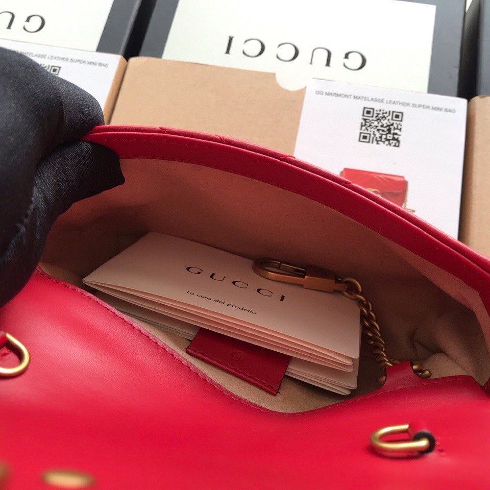 Kaufen GG Marmont matelassé leather Gucci super mini Tasche - Image 8