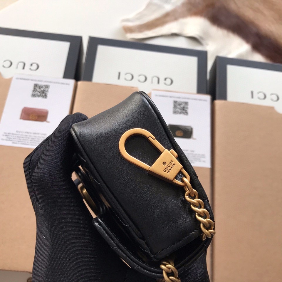 Kaufen GG Marmont matelassé Gucci Leder Super Mini Tasche - Image 4