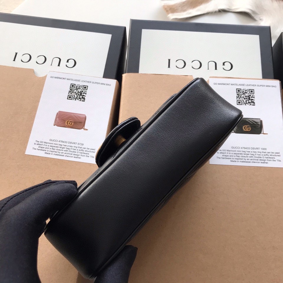 Kaufen GG Marmont matelassé Gucci Leder Super Mini Tasche - Image 5