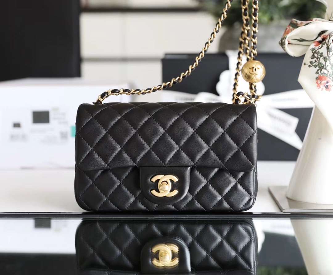kaufen Chanel Klassiker flap Mini mit goldener Kugel Tasche - Image 8