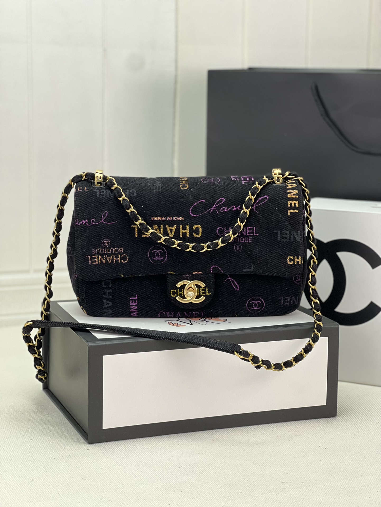 TASCHE CHANEL in schwarzer Farbe FLAP kaufen
