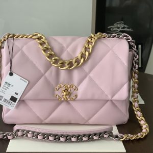 kaufen Chanel 19 – mittelgroße pinke Tasche