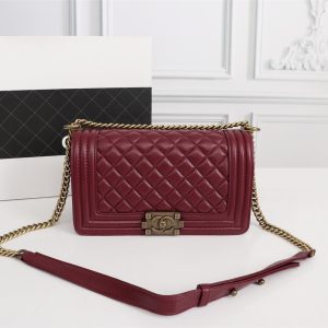 kaufen Chanel Schwarzer Kaviar GHW Wine Tasche