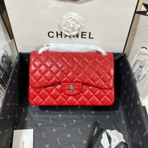 kaufen Chanel in roter Kalor-Flap-Tasche groß