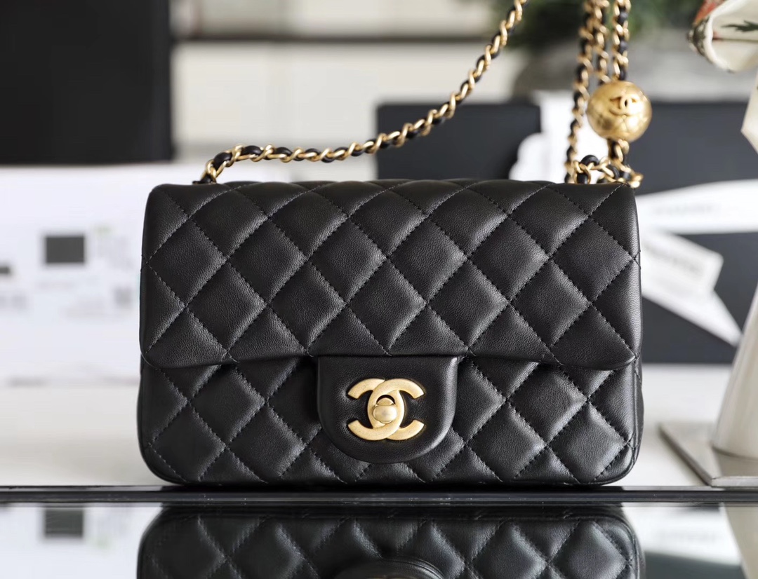 kaufen Chanel Klassiker flap Mini mit goldener Kugel Tasche - Image 6