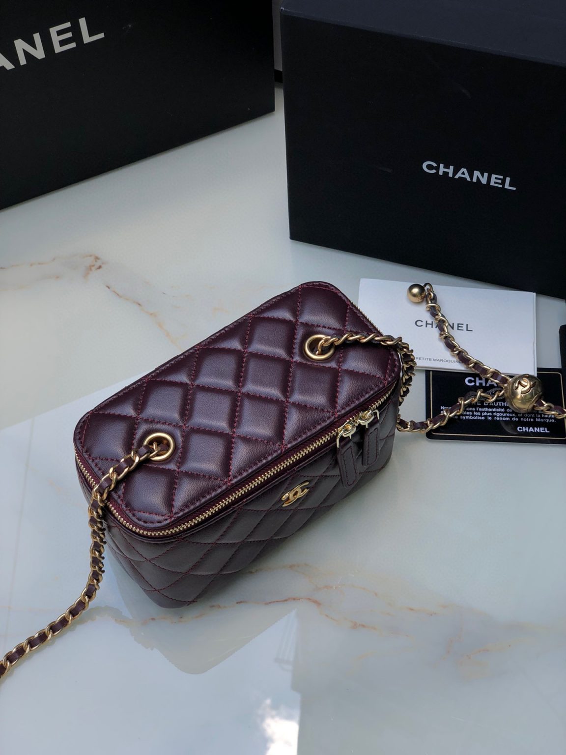 kaufen Chanel Classic Vanity 22C Tasche mit Kette - Image 6