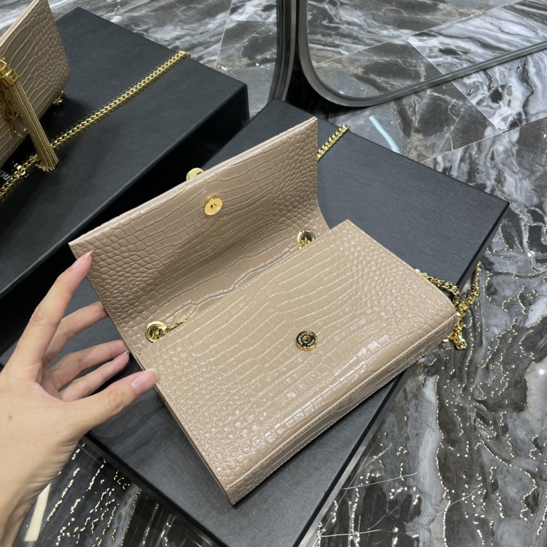 KAUFEN KATE SMALL CHAIN TASCHE IN GRAIN DE POUDRE EMBOSSED LEATHER - Image 7