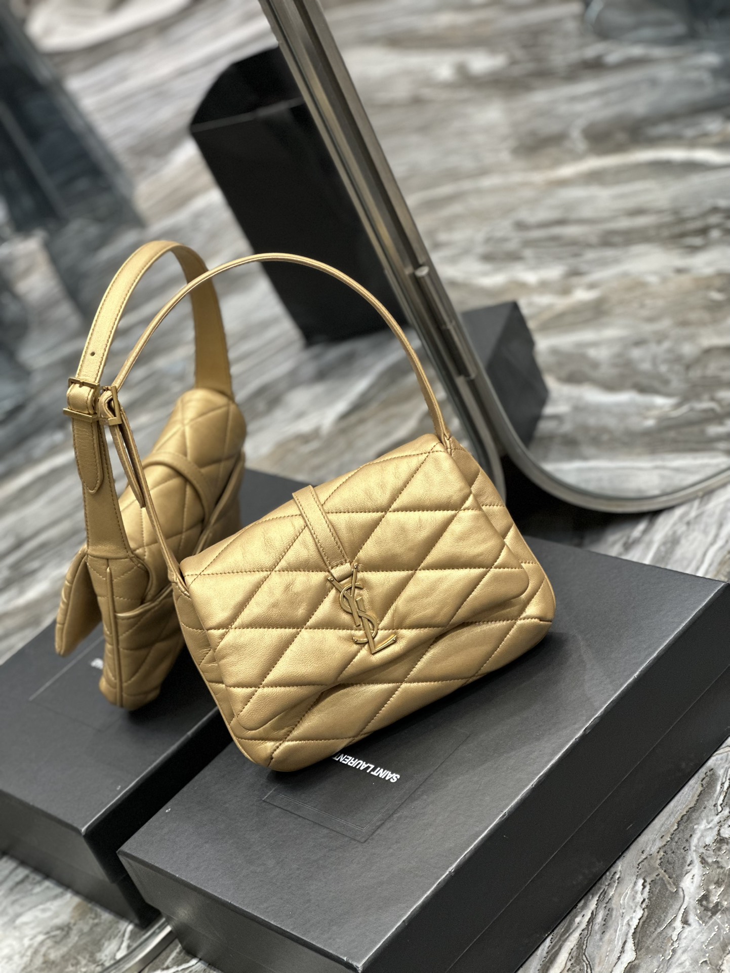 KAUFEN Home Yves Saint Laurent YSL Bags LE 57 HOBO TASCHE IN QUILTED LAMBSKIN LE 57 HOBO BAG IN QUILTED LAMBSKIN - Image 9