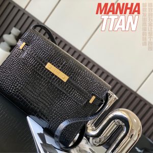 KAUFEN YSL MANHATTAN SHOULDER  IN CROCODILE-EMBOSSED SHINY LEATHER TASCHE