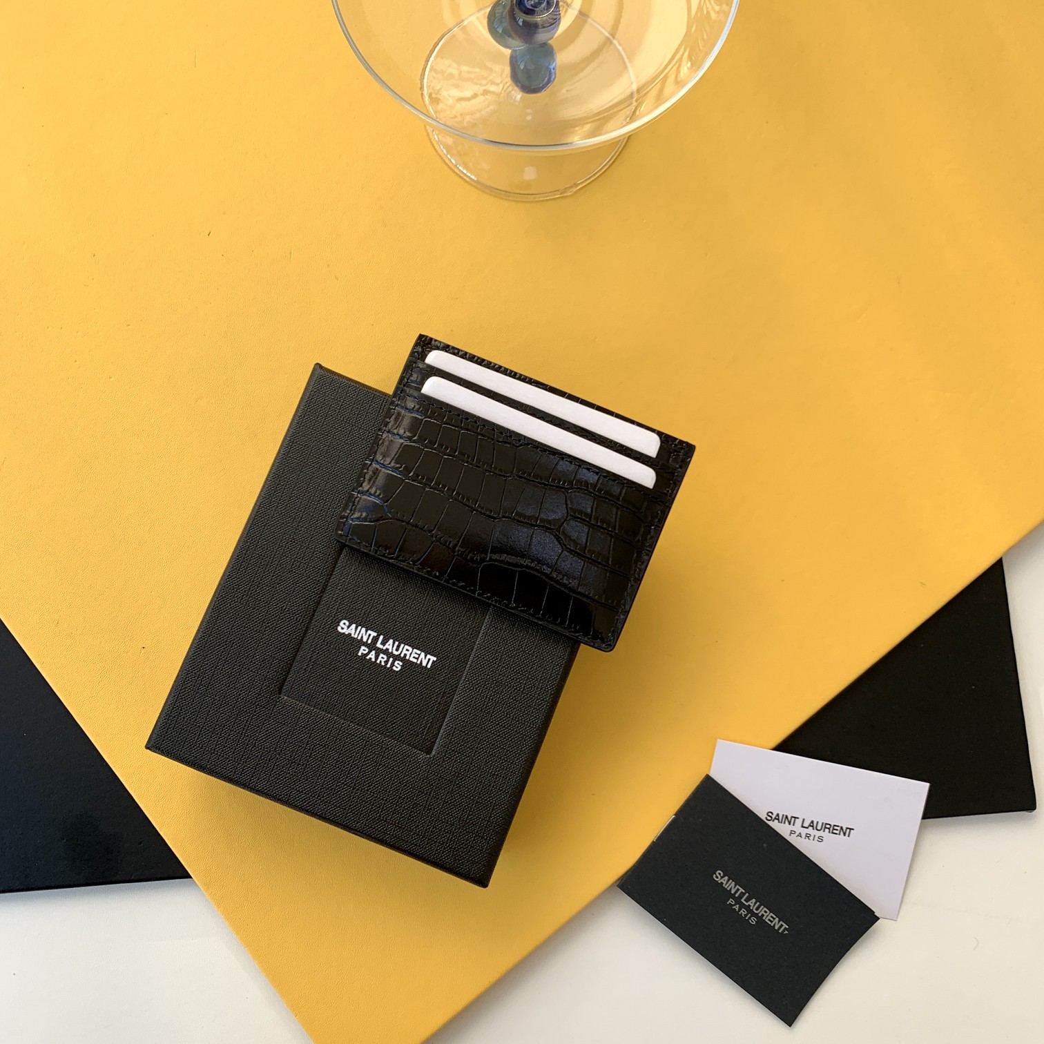 KAUFEN CASSANDRE MATELASSÉ CARD CASE IN GRAIN DE POUDRE EMBOSSED LEATHER TASHCE - Image 9