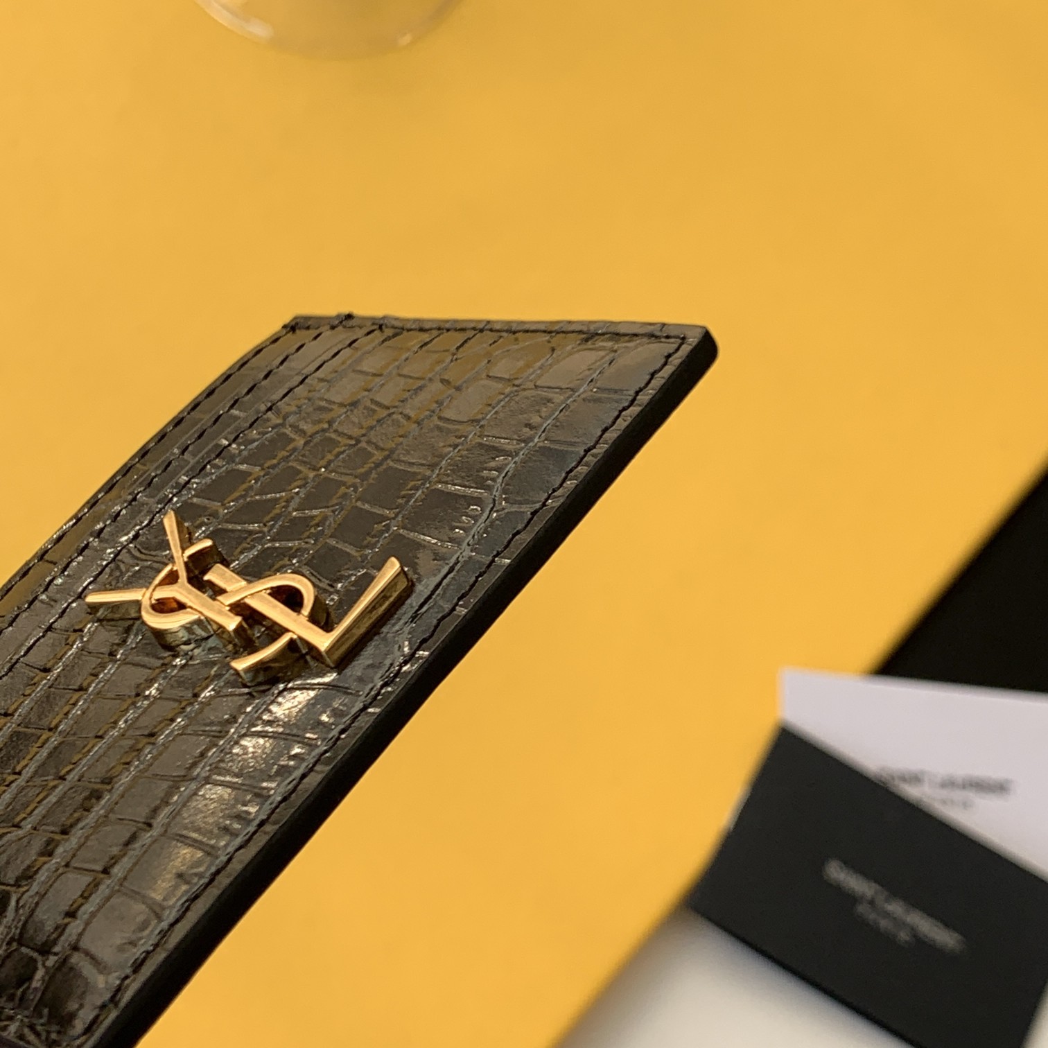 KAUFEN CASSANDRE MATELASSÉ CARD CASE IN GRAIN DE POUDRE EMBOSSED LEATHER TASHCE - Image 5