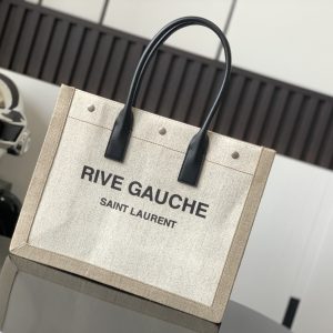 KAUFEN RIVE GAUCHE LARGE TOTE TASCHE IN PRINTED CANVAS AND LEATHER