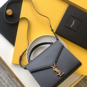 KAUFEN CASSANDRA MEDIUM TOP HANDLE  IN GRAIN DE POUDRE EMBOSSED LEATHER TASCHE