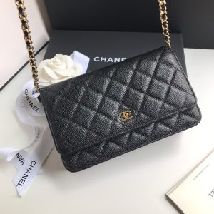 kaufen Schwarze Chanel-Tasche mit Kragen